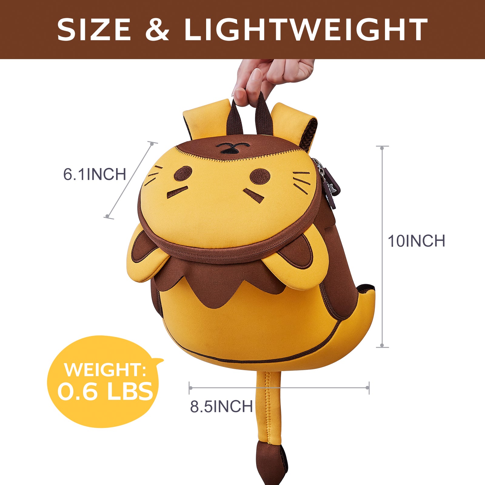Lion Buddy Backpack – For Kids (Ages 2–6)
