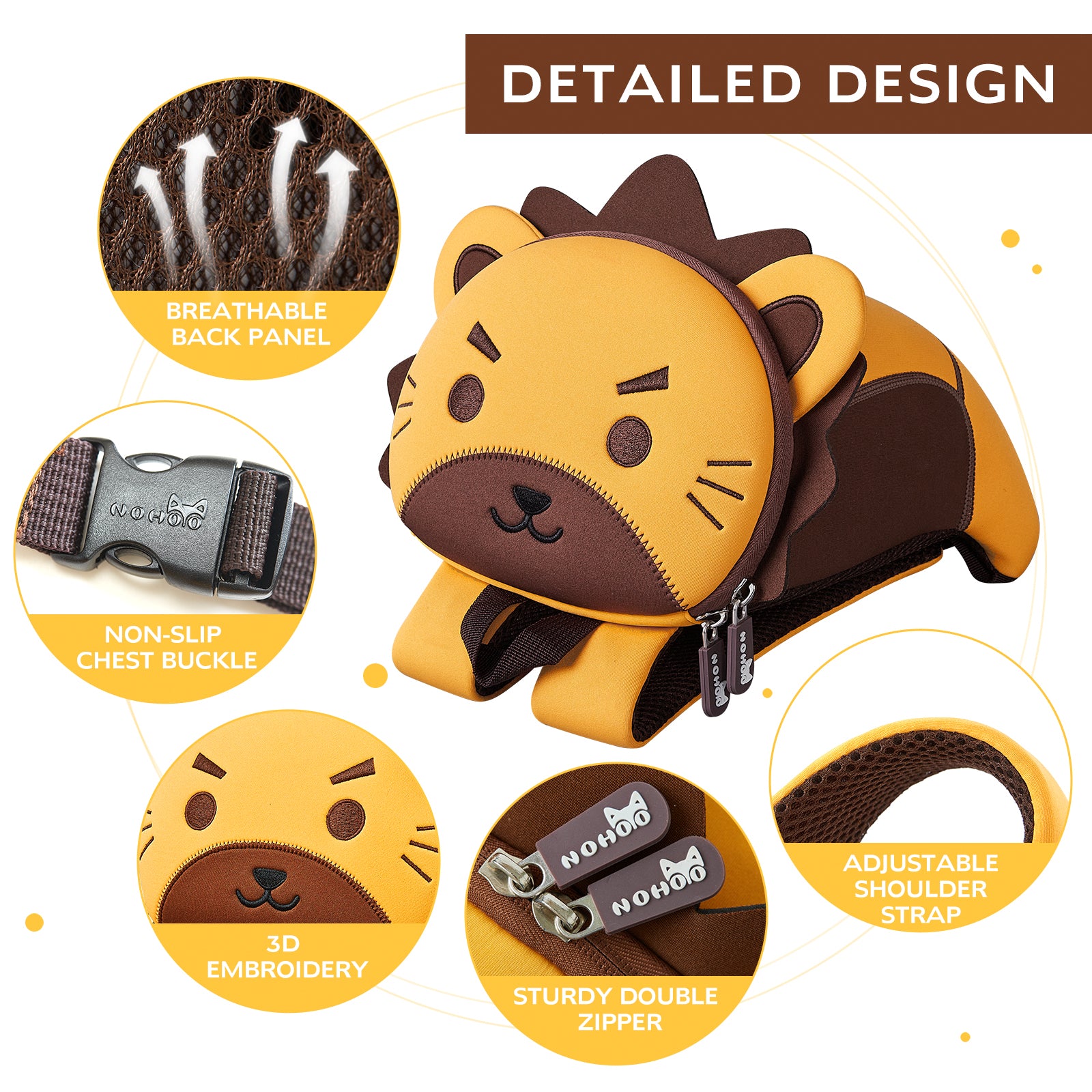 Lion Buddy Backpack – For Kids (Ages 2–6)