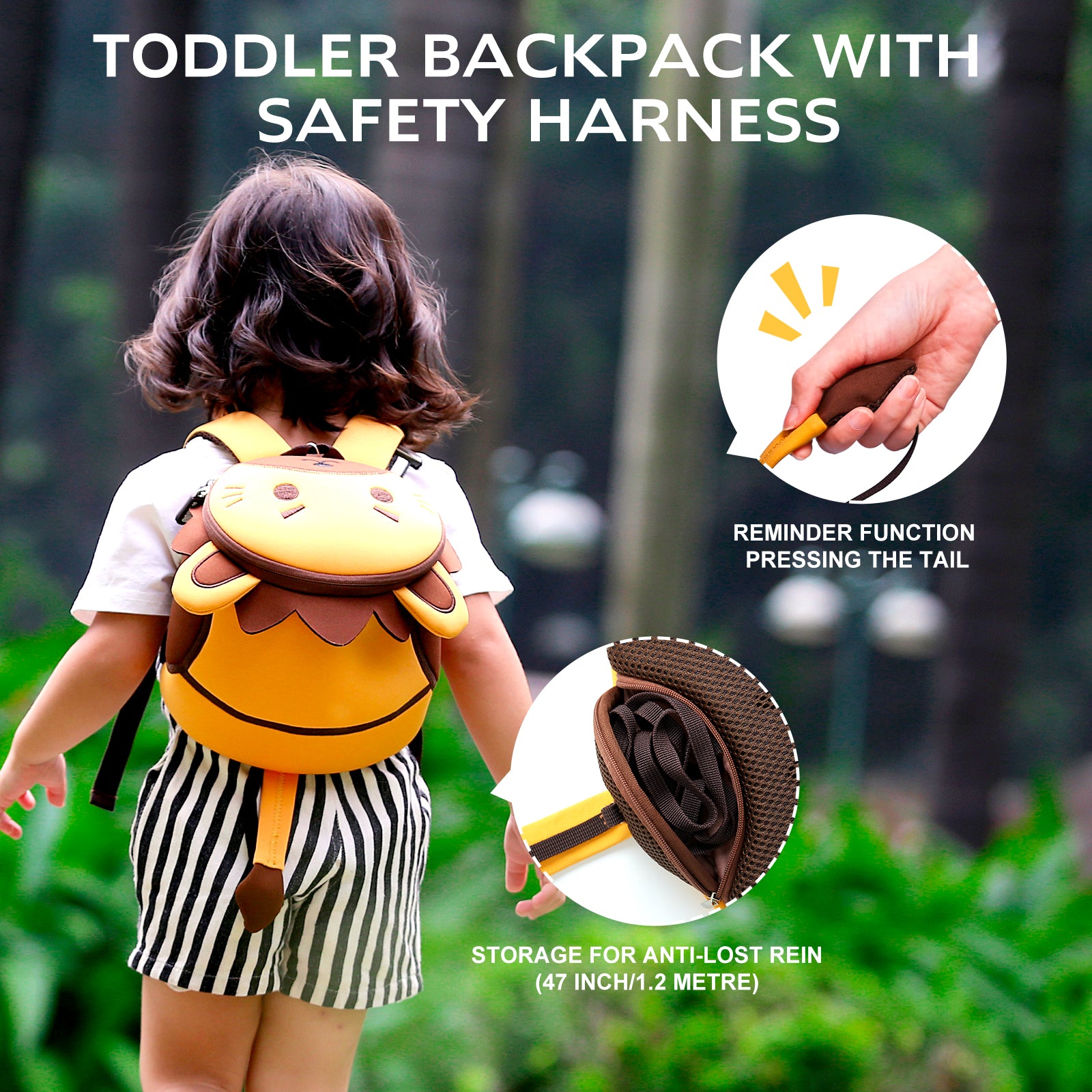 Lion Buddy Backpack – For Kids (Ages 2–6)